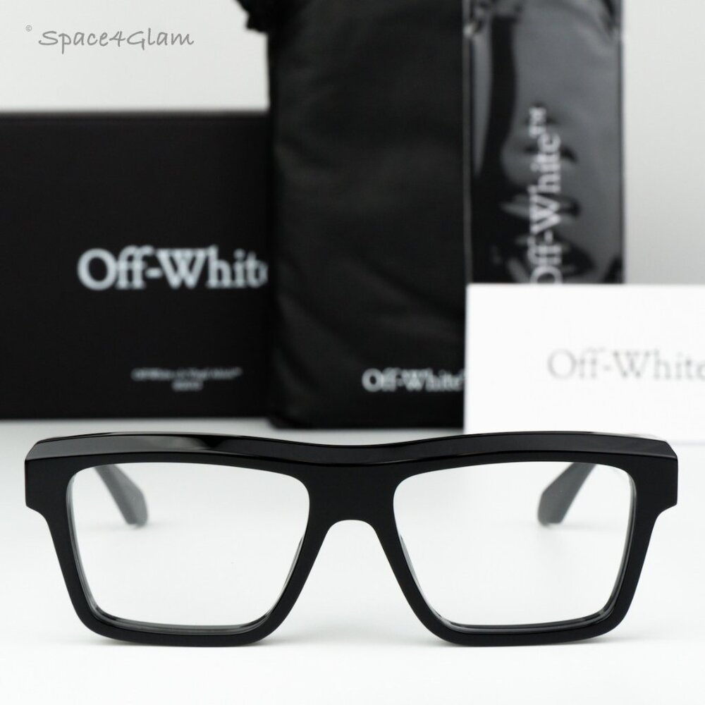 Off-White Men Eyeglasses Black Square OERJ07H STYLE 7H 1000 NEW AUTHENTIC
